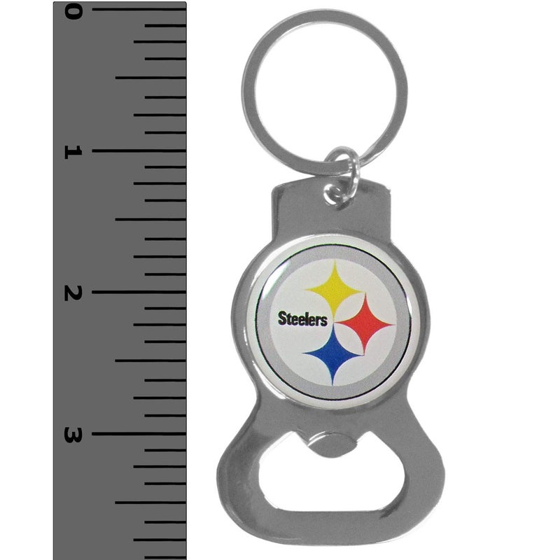 Siskiyou NFL Siskiyou Sports Fan Shop Pittsburgh Steelers Bottle Opener Key Chain One Size White - Image 2